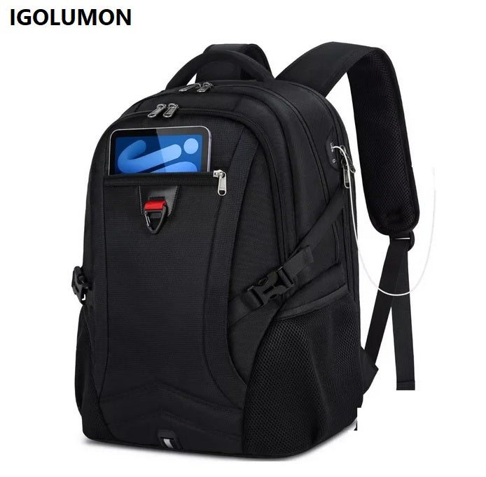 anti theft waterproof travel laptop backpack IGOLUMON 17.3" Anti-Theft Waterproof Travel Laptop Backpack with USB C – Bag  City