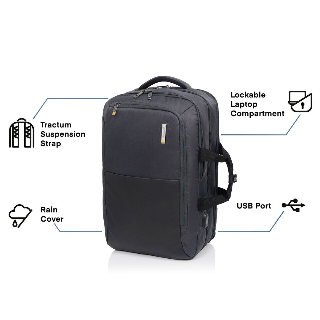 American Tourister Segno V Professional Backpack 17″ – USB Port, Locka – Bag City