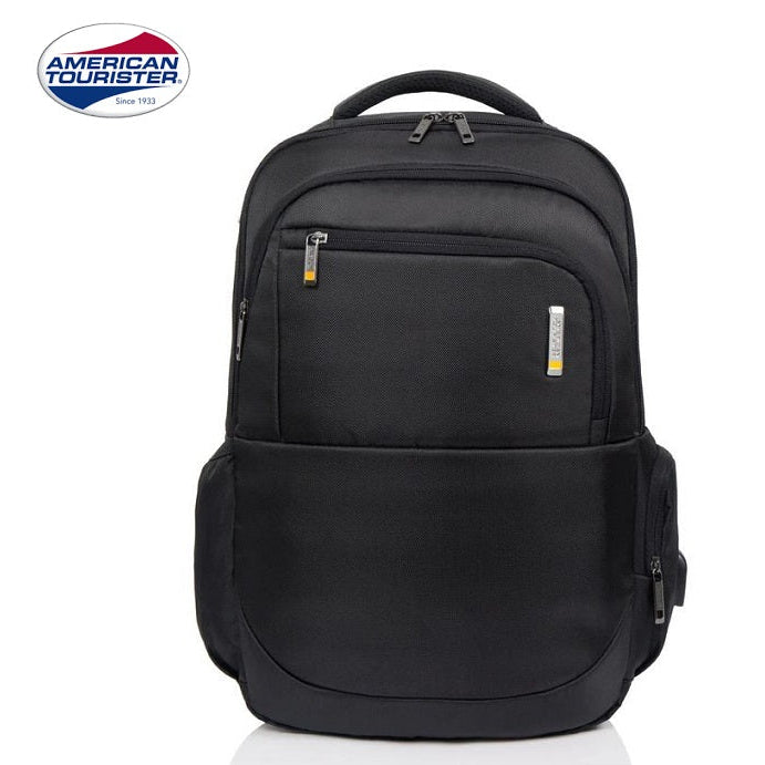 American Tourister Segno I Black 15.6″ Laptop Backpack with USB & Rain –  Bag City