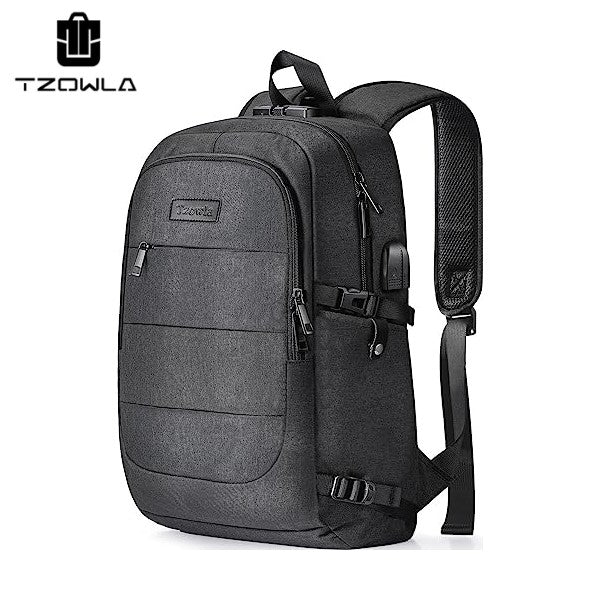 Tzowla Anti-Theft Laptop Travel Backpack – USB Charging & Headphone Po – Bag City